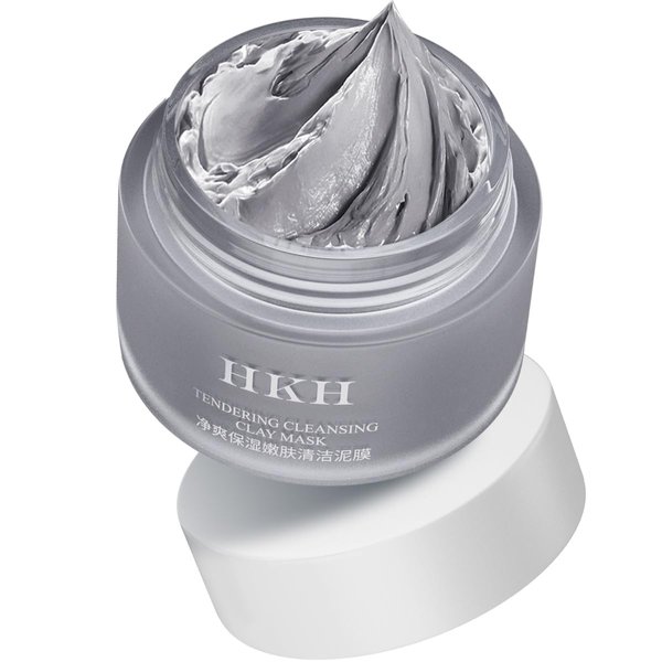 HKH Tendering Cleansing Clay Mask,Amazonian White Mud Mask,Moisturizing and Nourishing Facial Mask with Deep Cleansing &Pore Purifying, 4 oz
