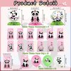 KEFAN Panda Birthday Party Decorations for Girls, Cute Cartoon Panda Birthday Party Supplies including HAPPY BIRTHDAY Banner, Cake Toppers, Table Centerpieces, Candy Bags, Panda Foil Balloons, Panda Print Balloons for Girl's Birthday Party Baby Shower