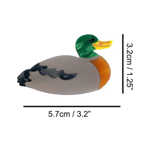 Duck Hair Clip,Cellulose Acetate Hair Clips,Small Hair Clips for Girl,Hair Accessories,Pack of 2