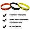 24PCS Construction Zone Party Favors Rubber Bracelets - Construction Birthday Party Supplies Car Decorations Goodie Bag Stuffers Slicone Wristbands