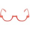 The Shay Colorful Semi-Rimless Half Reader Reading Glasses, 2.50 Red