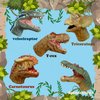 Gemini&Genius Finger Dinosaur Hand Puppets, Realistic Dinosaur Toys, Dinos Finger Puppet, Great Toys or Gifts for Kids T-Rex Spinosaurus Raptor Carnotaurus Triceratops Toys (5Pcs)