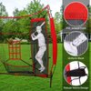 Gsbomzap 2PCS Baseball Softball Pitching Target & Dummy Batter, Adjustable Baseball Pitching Net Training Aids 9 Hole Strike Zone Attachment, Baseball & Softball Practice Net for Hitting Accuracy