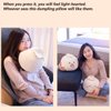 Yoholto Dumpling Plush Pillow with Cute Features, Stuffed Bun Plush, Funny Food Toy Gifts for Kids Adults(12.2 * 9.8in,Frown)