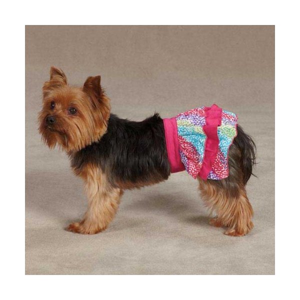 East Side Collection ZM3555 10 81 Confetti Ruffle Skirt for Dogs, X-Small, Raspberry