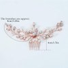 Gorais Bride Wedding Hair Comb Rose Gold Crystal Bridal Hair Pieces Opal Hair Accessories for Women and Girls (Rose gold)