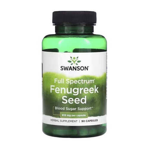 Swanson Full Specturm Fenugreek Seed - Herbal Supplement - (610 Milligrams 90 Capsules)