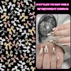 UOTEY 60 Pcs Metal Bow Nail Charms, Alloy Nail Bows 3D Golden Silver Gray Bowknots Charms for Nails, Luxury Shiny Bow Tie Nail Gems Charms, Nail Art Accessories Manicure Nails DIY Charms