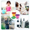 3pcs Foldable Beach Bucket, Kids Beach Bucket Silicone Fodable Beach Toys Potable and Space-Saving Beach Bucket for Toddlers, Easter Egg Hunts, Camping, Travel Fishing Water Pail