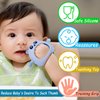 Baby Silicone Teething Toy, Never Drop Baby Soft Teething Mitten, Chew Baby Teether for Shower Gift & Baby Registry, Teething Pain Relief Baby Gift (blue)