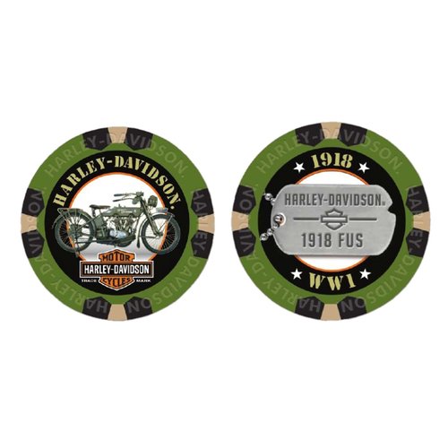Harley-Davidson Military Series Bravo 2 1918 FUS Collectible Poker Chips 6742