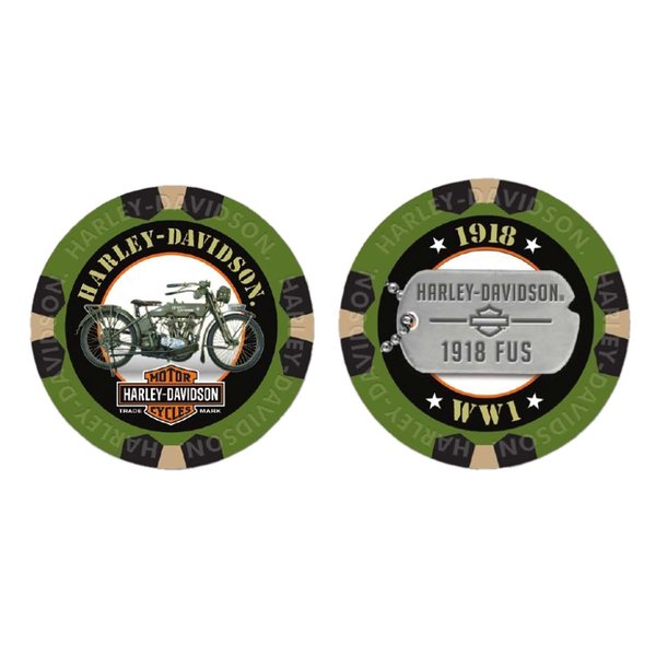 Harley-Davidson Military Series Bravo 2 1918 FUS Collectible Poker Chips 6742