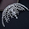 WONRLUA Wedding Headpiece for Bride, Rhinestone Forehead Bridal Headband, Wedding Hair Accessories for Brides