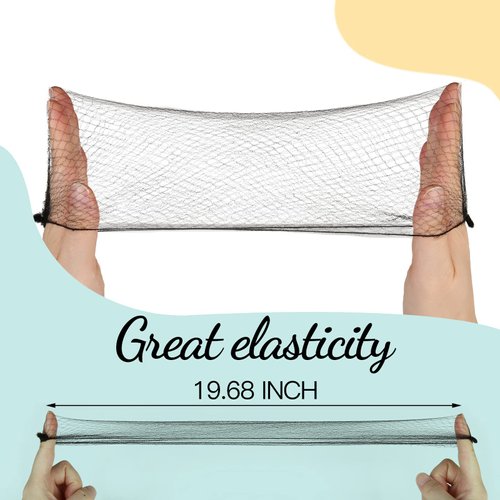 FANDAMEI 20PCS Hair Nets Invisible and 40PCS U Shaped Hair Pins Set, 20PCS 50cm Hair Nets for Bun Black Elastic Edge Mesh and 40pcs Hair Bun Pins for Women, girls, Ballet Bun Maker Dance (Black)