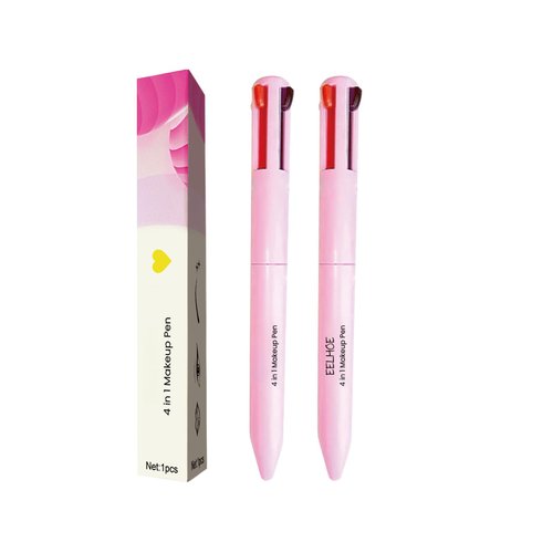 4 in 1 Makeup Pen, Makeup Pen Touch Up Eyeliner, Lip Liner, Brow Pencil, and Highlighter, Multi-function Beauty Pencil, Travel Makeup Pencil, 2PCS