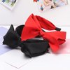 WantGor Bow Headbands for Women, Big Bowknot Hair Hoop Women Knotted Wide Turban Headbands Hair Band Bows Hair Accessories (Black)