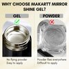 Makartt Chrome Gel Nail Polish Set: Metallic Gel Nail Polish, Silver and Gold 3D Metal Painting Gel for Nail Art Soak off UV/LED Glossy Mirror Effect Nail Glue Gel for Home Salon DIY Manicure（2pcs）