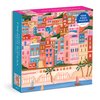 Galison French Riviera – 1000 Piece Puzzle Fun and Challenging Activity with Bright and Bold Artwork of French Architecture by The Sea for Adults and Families
