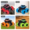 LONANDY 4 Pack Monster Truck Toys for Boys and Girls - Friction Powered Push and Go Toy Cars, Inertia Car Toy Set Stunt Toy Vehicles, Birthday Party Supplies for Toddlers Kids Ages 3+