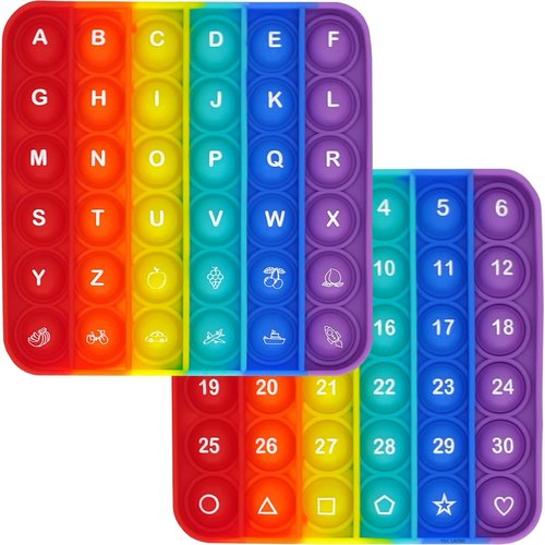 YGC LAOMI Fidget Games Learning Toys,Learn 26 Letters & 1-30 Numbers & Motifs 2 in 1 Children's Educational Toys, Stress Relief, Autism Sensory Toys (Pack of 1)