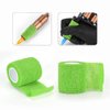 Tattoo Grip Cover Wrap, ATOMUS 24pcs 2” x 2 Yards Disposable Tattoo Tube Tape Wrap Elastic Self-adhesive Bandage Rolls Tape for Tattoo Machine Grip Tube Accessories (Green)
