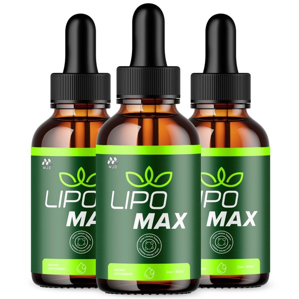 (3 Pack) Lipomax Drops, Official Lipomax Liquid Supplement with All Natural Ingredients, Advanced Formula Health and Wellness Support Supplement Max Strength Vitamin for Women and Men (90 Servings)
