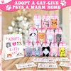37 Pcs Adopt A Cat Party Favors Include 12 Foldable Kitten Boxes 12 Mini Stuffed Cat 12 Card 1 Stand for Adopt A Kitty Party Favors Cat Party Supplies Gifts