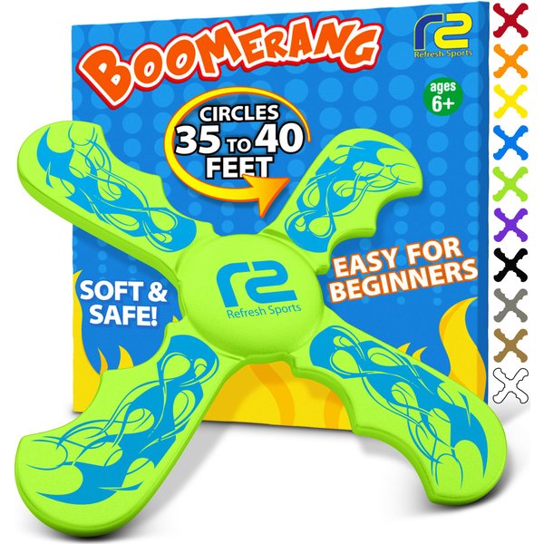 Boomerangs for Kids: Best Soft Flying Toy - Ideal Gifts For Boys & Girls All Ages - Outdoor Flying Disc & Beach Frisbbee for Kids - Fun Stocking Stuffers For Kids - Boys Toys Age 8-10 Year Old & Up