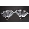 2 Sets 100 Tips Fan Shape Transparent Plastic Nail Art Tips Display Polish Board Display Practice Sticks with Metal Split Ring Holder