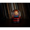 Toynk Child's Play Chucky Wanna Play? 3-Inch Mini Snow Globe with Swirling Glitter Display Piece | Horror Movie Collectible Keepsake, Red, (CK1320JS)