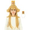 karlery Kids Girls Long Golden Princess Costume Wig with Crown Halloween Cosplay Party Wig