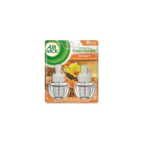 Scented Oil Twin Refill, Hawai'i Exotic Papaya/Hibiscus Flower, 0.67oz