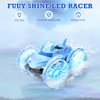 FUUY Amphibious Waterproof Remote Control Boat RC Car Monster Truck with Lights 4WD Gesture Hand Controlled Water Beach Pool Toys Kids Gifts for Boys Pool Toys Blue