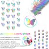 40 Feet Iridescent Party 3D Iridescent Butterfly&Heart Hanging Garlands Holographic Butterflies Love Heart Paper Garland Party Streamers for Wedding Home Decor Birthday Baby Shower Decorations