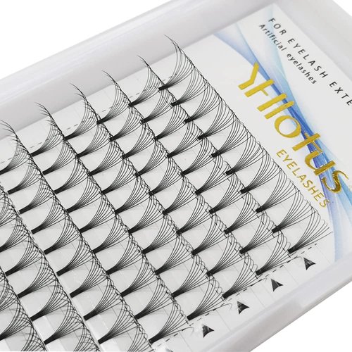 Premade Fans Eyelash Extensions Premade 8D Eyelashes 0.07 Volume Lash Extensions C D Curl Lash Fans Short Stem Premade Eyelashes 120FANS(9mm, 8D-0.07-D)