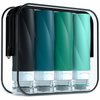 Gemice Travel Bottles for Toiletries, 3oz Tsa Approved Travel Size Containers BPA Free Leak Proof Squeezable Silicone Travel Size Containers, Travel Accessories with Clear Toiletry Bag (4 Pack)
