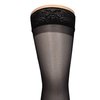 Truform Sheer Compression Stockings, 15-20 mmHg, Women's Thigh High Length, 20 Denier, Charcoal, Small
