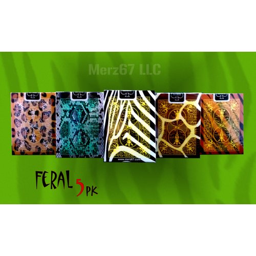 FERAL 5 Pack Bicycle Playing Cards