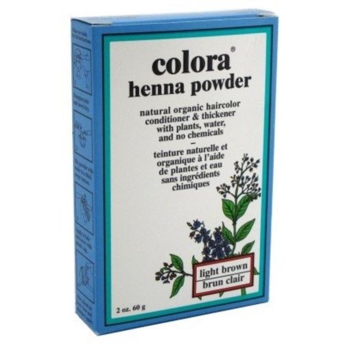 Colora Henna Powder Hair Color Light Brown, 2 oz (Pack of 4)
