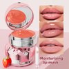 Gavacy Moisturizing Lip Mask with Brush– Plumping Lip Treatment, Peach Tint, Hydrating, Nourishing, Anti-Aging, Softens Revitalizes Dry Lips, Smooths Fine Lines, Long-Lasting Moisture lip mask