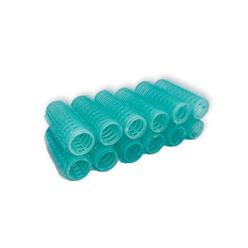 ADMIRING 12PCS Flexi Rod Hair Roller For Medium Short Hair, Heatless Roller Hair Curler For Bangs, Aquamarine blue