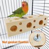 NICERINC PET Bird Toys，Bird Wooden Block Chewing Toy，Parrot Foraging Toy，Natural Bird Toys，Parakeet Toys for Cage Small Bird，Bird Cage Teething Toys for Hamster Cockatiels Conures Budgie