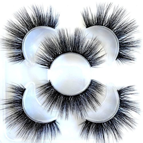 Sunniess False Eyelashes 8D Faux Mink Lashes 100% Handmade Reusable Natural Look Fake Eye lashes Cat-Eye Fluffy Wispy Lashes Dramatic Long Thick Volume Soft Lashes Packs (8d14)