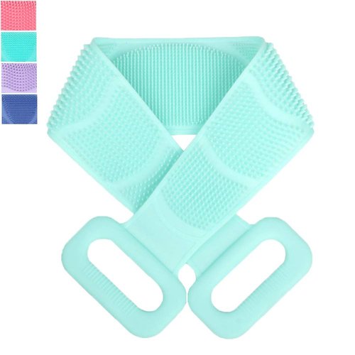 Back Scrubber for Shower,2020 Updated Silicone Bath Body Brush,Easy to Clean Washer Exfoliator More Hygienic (Fresh Green)