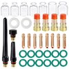 TIANLYLIN 36pcs TIG Welding Torch Accessories Stubby Gas Lens 4#~12# Pyrex Glass Cup Kit For WP-17/18/26