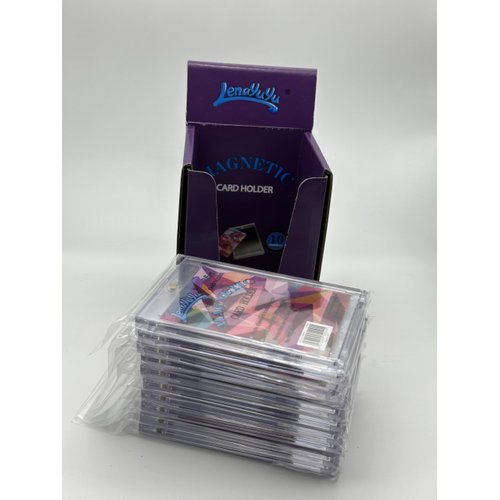 Lenayuyu Pack of 10 One Touch Magnetic Card-Holders,35pt Magnetic Card Holder Cases 10ct,Sized to fit Standard Size Cards Storage and Display, Protect Sports Cards, Baseball Cards, Sports Memorabilia