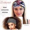 Bohend Wide Boho Headbands for Women 8Pcs Stretchy Bandeau Non Slip Hairbands Athletic Yoga Head Wraps (Boho, Uniform size)