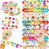 48PCS Art Party Favors 24PCS Tattoos 24PCS Slap Bracelets Wristbands Themed Birthdays Party Supplies Decorations Decor Artistry Painting Creativity Pattern Girls Boys Gifts Classroom Prize Reward