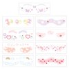 Fssqii 9 Sheets Face Temporary Tattoos Stickers for Girl Women Glitter Cute Freckle Butterfly Heart Cloud Makeup Waterproof Beautiful Tattoo for Body Rave Decorations for Kids Girls Party Favors