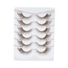 Brown Lashes, Natural False Eyelashes Extensions, 8D Faux Wispy Mink Brown Lash, Long Thick Fox Cat Eye Lashes Full Curly Eyelash, D Curl Salon Anime Fake Extensions Strip Pack for Beginner 6 Pairs
